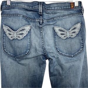 7 for All Mankind Butterfly Pocket Straight Leg Jeans Women Size 27
